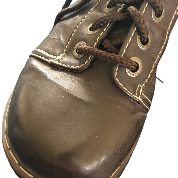 No Boundaries Y2K Lace Up Meg Bootie 9.5 Chunky Rugged Faux Leather Dark Brown - Picture 6 of 8